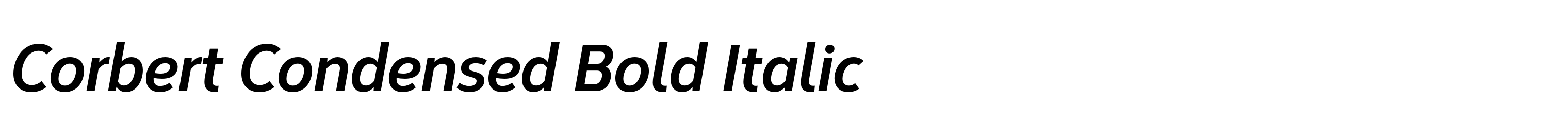 Corbert Condensed Bold Italic